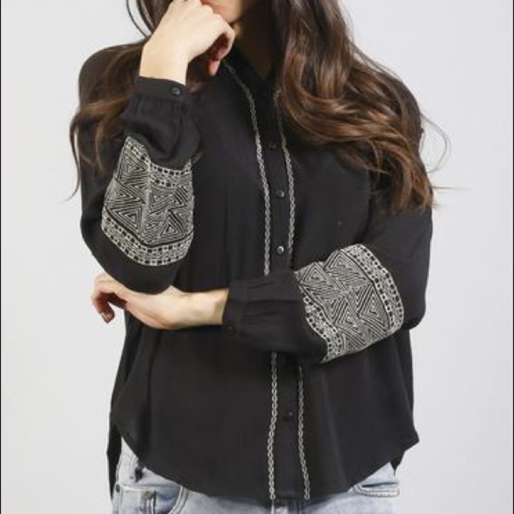 Amuse Society Jetset Woven Top